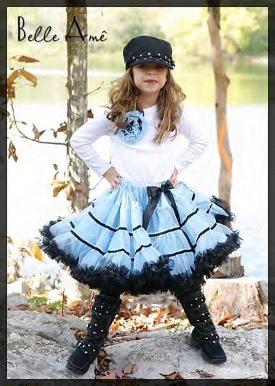 Baby Blue and Black with Satin Binding BA